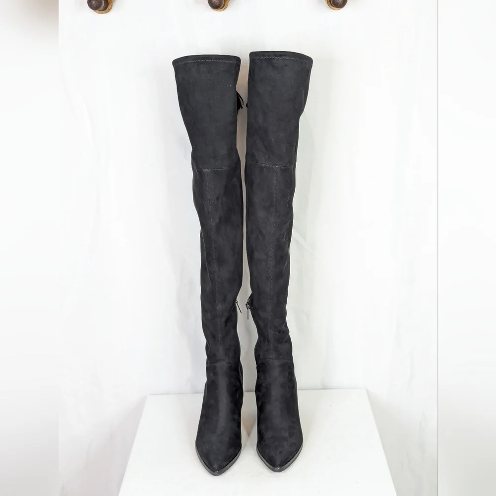 Marc Fisher Alinda Over The Knee Black Pointed Boots Size 7.5